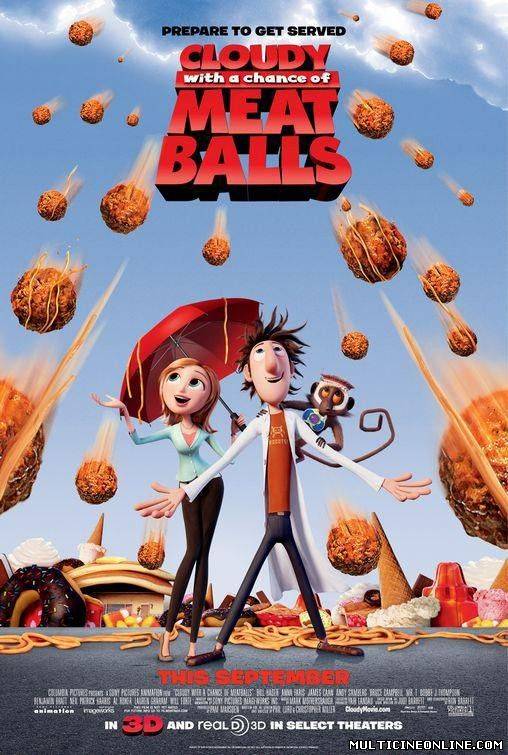 Ver Lluvia de albóndigas (Cloudy with a Chance of Meatballs) (2009) (3D SBS) Online Gratis